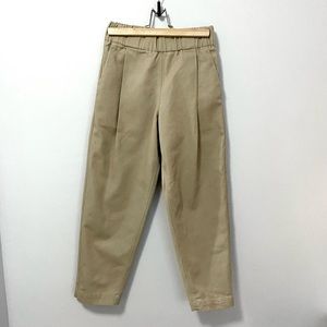 Elastic Waist Twill Pleated Pant Trouser 25-6” W